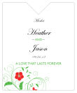 Flowers Wine Wedding Label 3.25x4